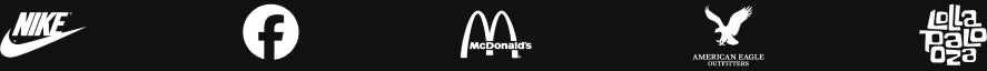 Nike, Facebook, McDonald's, American Eagle Outfitters, Lollapalooza